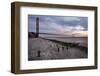 The Humber Bridge at Dusk, East Riding of Yorkshire, Yorkshire, England, United Kingdom, Europe-Mark Sunderland-Framed Photographic Print