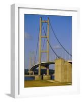 The Humber Bridge, from the South, England, Uk-Tony Waltham-Framed Photographic Print