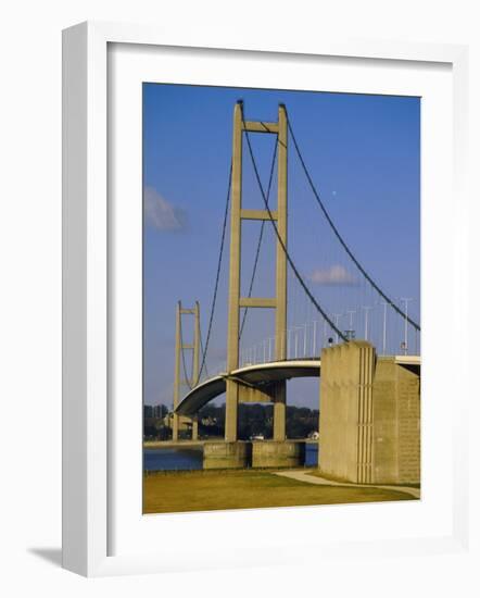 The Humber Bridge, from the South, England, Uk-Tony Waltham-Framed Photographic Print