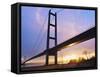 The Humber Bridge, Yorkshire, England-Jeremy Bright-Framed Stretched Canvas