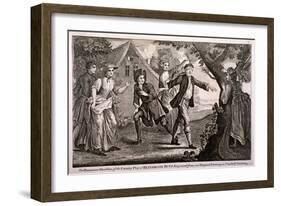 The Humorous Diversion of the Country Play at Blindmans Buff, Vauxhall Gardens, London, C1745-Francis Hayman-Framed Giclee Print