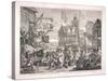 The Humours and Diversions of Southwark Fair, London, 1733-William Hogarth-Stretched Canvas