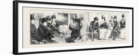 The Humours of Boxing Day: Left Image: Music Underground, Right Image: Sketch on a Wristband-null-Framed Premium Giclee Print