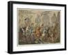 The Humours of Fox-Hunting, 1788, the Dinner-Thomas Rowlandson-Framed Giclee Print