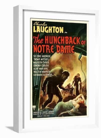 The Hunchback of Notre Dame, 1939, Poster Art-null-Framed Art Print