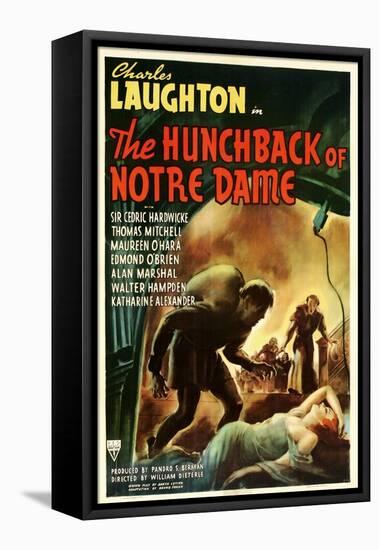 The Hunchback of Notre Dame, 1939, Poster Art-null-Framed Stretched Canvas