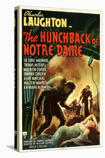 The Hunchback of Notre Dame, 1939, Poster Art-null-Stretched Canvas