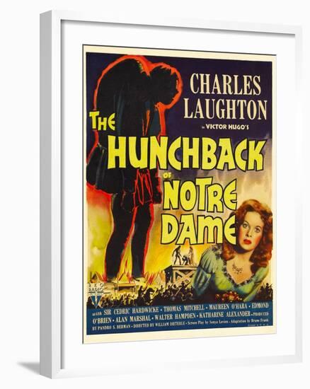 The Hunchback of Notre Dame, Maureen O'Hara, 1939-null-Framed Art Print