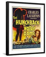 The Hunchback of Notre Dame, Maureen O'Hara, 1939-null-Framed Art Print