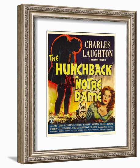 The Hunchback of Notre Dame, Maureen O'Hara, 1939-null-Framed Art Print