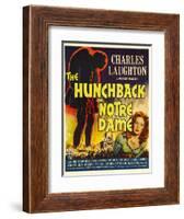 The Hunchback of Notre Dame, Maureen O'Hara, 1939-null-Framed Art Print