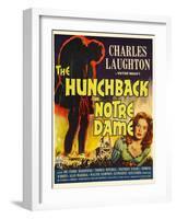 The Hunchback of Notre Dame, Maureen O'Hara, 1939-null-Framed Art Print