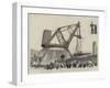 The Hundred-Ton Gun at Spezia, the Giant Crane for Lifting the Gun-null-Framed Giclee Print