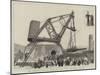 The Hundred-Ton Gun at Spezia, the Giant Crane for Lifting the Gun-null-Mounted Giclee Print