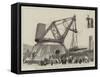 The Hundred-Ton Gun at Spezia, the Giant Crane for Lifting the Gun-null-Framed Stretched Canvas