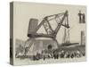 The Hundred-Ton Gun at Spezia, the Giant Crane for Lifting the Gun-null-Stretched Canvas