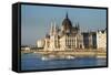 The Hungarian Parliament on the Banks of the River Danube, Budapest, Hungary, Europe-Michael Runkel-Framed Stretched Canvas