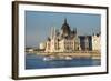 The Hungarian Parliament on the Banks of the River Danube, Budapest, Hungary, Europe-Michael Runkel-Framed Photographic Print