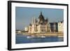 The Hungarian Parliament on the Banks of the River Danube, Budapest, Hungary, Europe-Michael Runkel-Framed Photographic Print