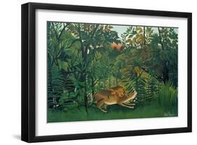 The Hungry Lion, 1905-Henri Rousseau-Framed Giclee Print