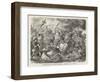 The Huns Under Attila are Defeated by the Visigoths and Romans Commanded by Aetius at Chalons-Hermann Vogel-Framed Art Print