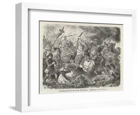 The Huns Under Attila are Defeated by the Visigoths and Romans Commanded by Aetius at Chalons-Hermann Vogel-Framed Art Print