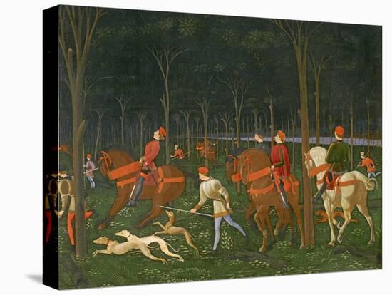 The Hunt in the Forest, C.1465-70 (Detail)-Paolo Uccello-Stretched Canvas