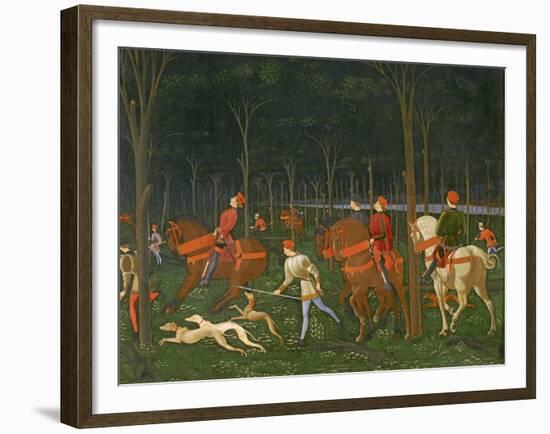 The Hunt in the Forest, C.1465-70 (Detail)-Paolo Uccello-Framed Giclee Print