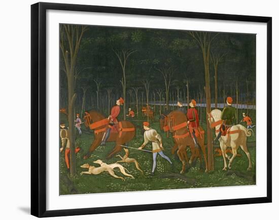 The Hunt in the Forest, C.1465-70 (Detail)-Paolo Uccello-Framed Giclee Print