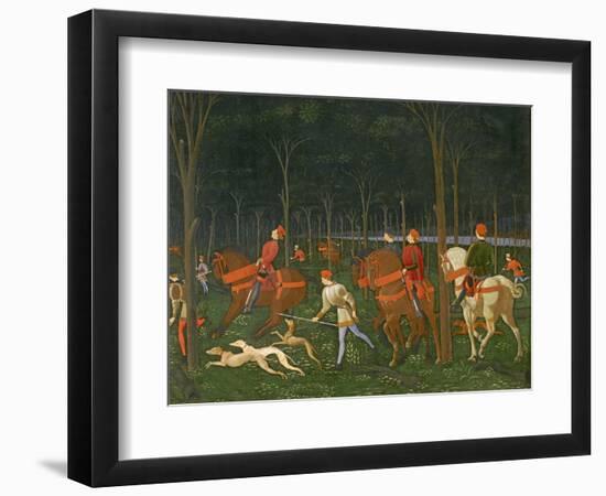 The Hunt in the Forest, C.1465-70 (Detail)-Paolo Uccello-Framed Giclee Print