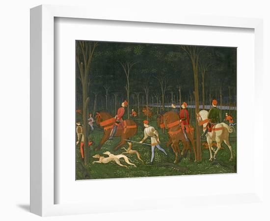 The Hunt in the Forest, C.1465-70 (Detail)-Paolo Uccello-Framed Giclee Print