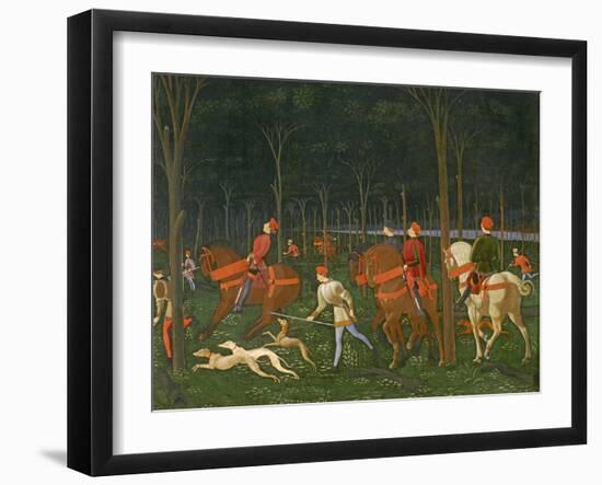 The Hunt in the Forest, C.1465-70 (Detail)-Paolo Uccello-Framed Giclee Print