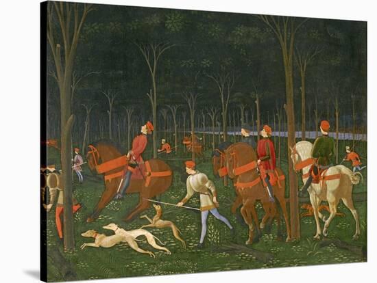 The Hunt in the Forest, C.1465-70 (Detail)-Paolo Uccello-Stretched Canvas