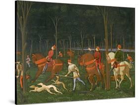 The Hunt in the Forest, C.1465-70 (Detail)-Paolo Uccello-Stretched Canvas