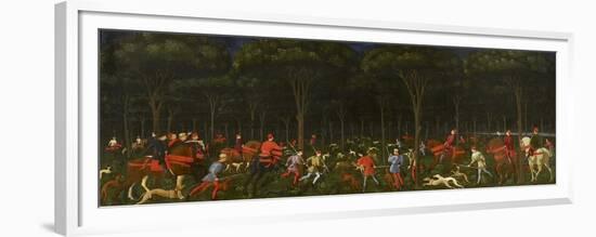 The Hunt in the Forest, C.1465-70-Paolo Uccello-Framed Giclee Print