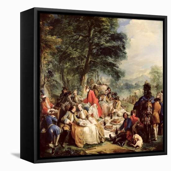 The Hunt Lunch, 1737-Carle van Loo-Framed Stretched Canvas