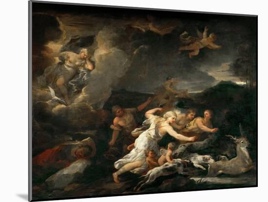 The Hunt of Diana-Luca Giordano-Mounted Giclee Print