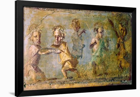 The Hunt of the Dwarfs, Fresco from Pompeii, C1st Century Bc-1st Century Ad-null-Framed Giclee Print