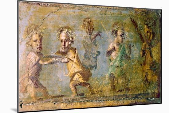 The Hunt of the Dwarfs, Fresco from Pompeii, C1st Century Bc-1st Century Ad-null-Mounted Giclee Print