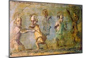 The Hunt of the Dwarfs, Fresco from Pompeii, C1st Century Bc-1st Century Ad-null-Mounted Giclee Print