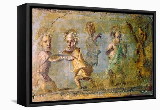 The Hunt of the Dwarfs, Fresco from Pompeii, C1st Century Bc-1st Century Ad-null-Framed Stretched Canvas