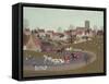 The Hunt Riding Through the Village, 1986-Vincent Haddelsey-Framed Stretched Canvas