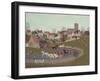 The Hunt Riding Through the Village, 1986-Vincent Haddelsey-Framed Giclee Print