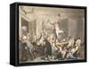 The Hunt Supper, England, 18th-19th Century-Thomas Rowlandson-Framed Stretched Canvas