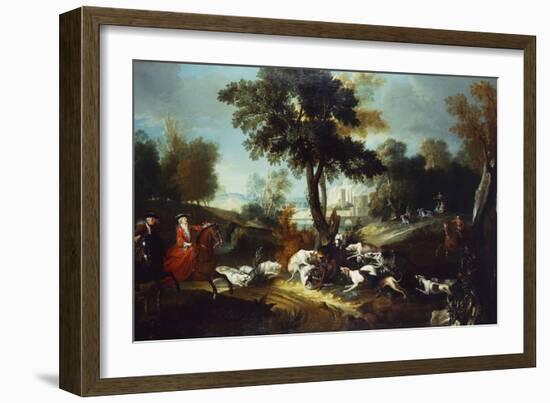 The Hunt with Wolf; La Chasse Au Loop-Jean Baptiste Oudry (Attr to)-Framed Giclee Print