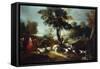 The Hunt with Wolf; La Chasse Au Loop-Jean Baptiste Oudry (Attr to)-Framed Stretched Canvas