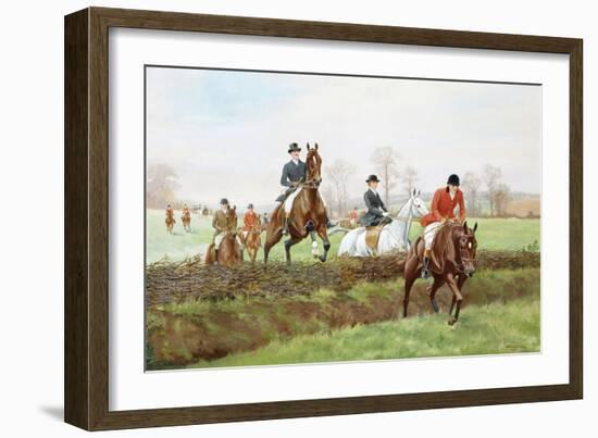 The Hunt-George Derville Rowlandson-Framed Giclee Print