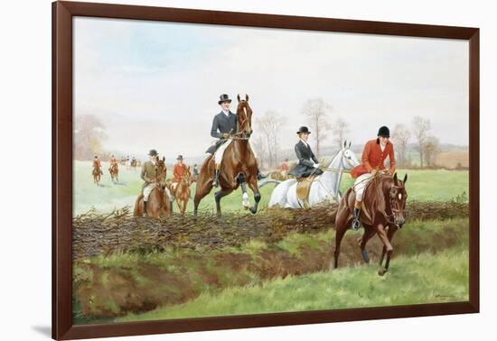 The Hunt-George Derville Rowlandson-Framed Giclee Print