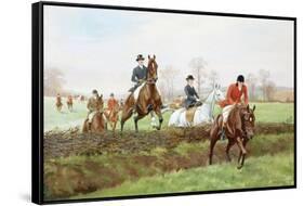 The Hunt-George Derville Rowlandson-Framed Stretched Canvas