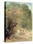 The Hunted Roe-Deer on the Alert, Spring, 1867-Gustave Courbet-Stretched Canvas